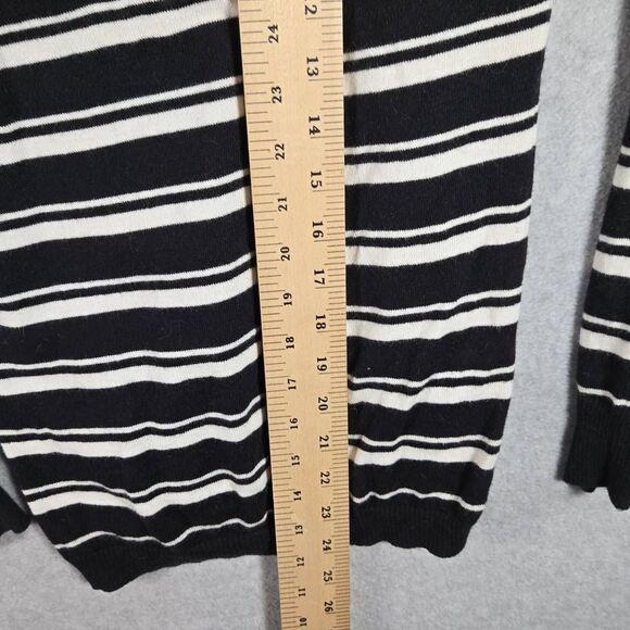 Lacoste Womens Top Henley Sweater Hoodie Cashmere Blend  Size 34 Striped Small - Picture 10 of 12